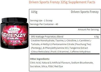 Driven Sports (DS) Frenzy Fruit Punch Flavor - supplement