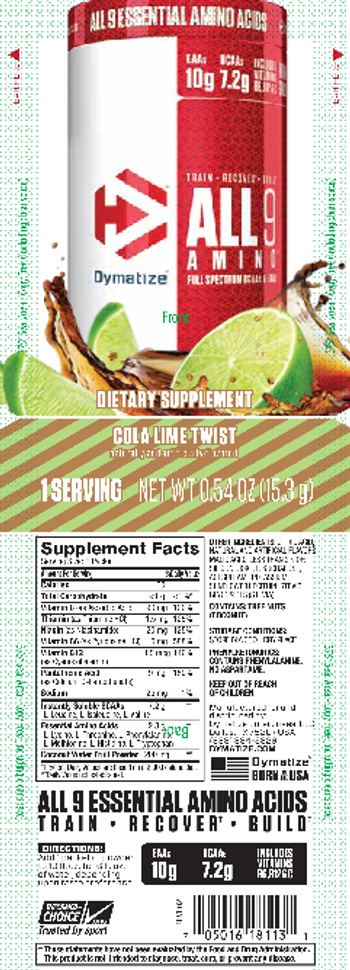 Dymatize All9 Amino Cola Lime Twist - supplement