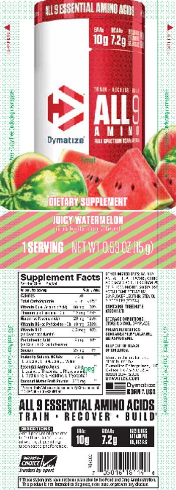 Dymatize All9 Amino Juicy Watermelon - supplement