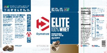 Dymatize Elite 100% Whey Cookies & Cream - supplement