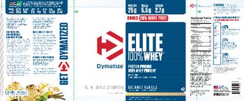 Dymatize Elite 100% Whey Gourmet Vanilla - supplement