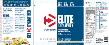 Dymatize Elite 100% Whey Gourmet Vanilla - supplement
