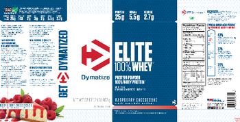 Dymatize Elite 100% Whey Raspberry Cheesecake - supplement