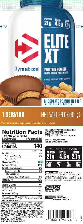 Dymatize Elite XT Chocolate Peanut Butter - supplement