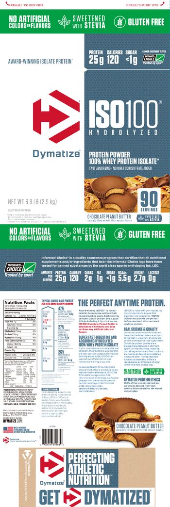 Dymatize ISO100 Chocolate Peanut Butter - 