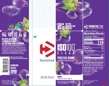 Dymatize ISO100 Clear Grape - supplement