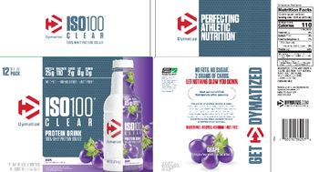 Dymatize ISO100 Clear Grape - use this product as a food supplement only
