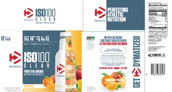 Dymatize ISO100 Clear Tangerine Peach - use this product as a food supplement only