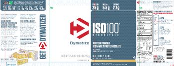 Dymatize ISO100 Hydrolyzed Birthday Cake - supplement