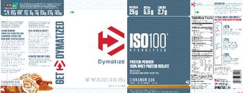 Dymatize ISO100 Hydrolyzed Cinnamon Bun - supplement