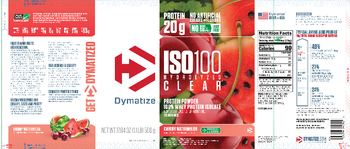 Dymatize ISO100 Hydrolyzed Clear Cherry Watermelon - supplement