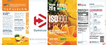 Dymatize ISO100 Hydrolyzed Clear Pineapple Orange - supplement