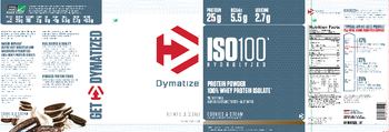 Dymatize ISO100 Hydrolyzed Cookies & Cream - 