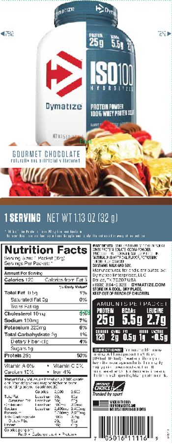 Dymatize ISO100 Hydrolyzed Gourmet Chocolate - supplement