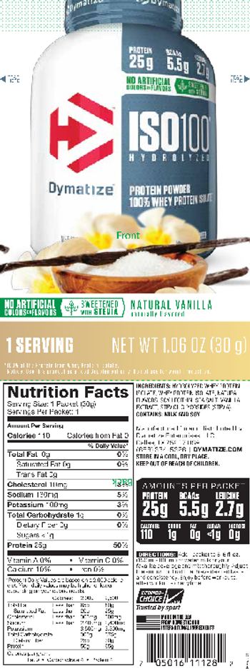 Dymatize ISO100 Hydrolyzed Natural Vanilla - 