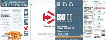 Dymatize ISO100 Hydrolyzed Peanut Butter - 
