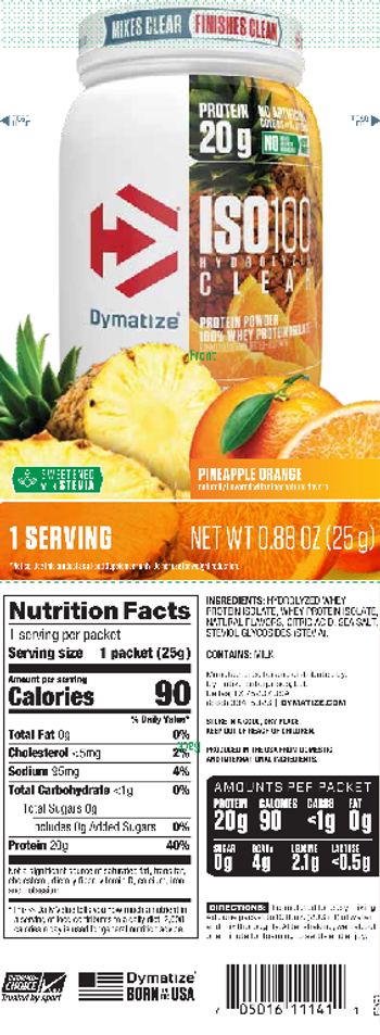 Dymatize ISO100 Hydrolyzed Pineapple Orange - supplement
