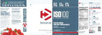 Dymatize ISO100 Hydrolyzed Strawberry - supplement