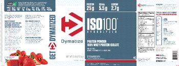 Dymatize ISO100 Hydrolyzed Strawberry - supplement