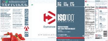 Dymatize ISO100 Hydrolyzed Strawberry - supplement
