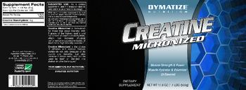Dymatize Nutrition Creatine Micronized Unflavored - supplement