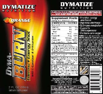 Dymatize Nutrition Dyma-Burn Orange - supplement
