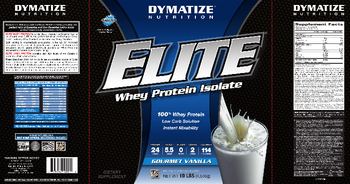 Dymatize Nutrition Elite Whey Protein Gourmet Vanilla - supplement