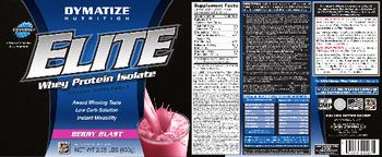 Dymatize Nutrition Elite Whey Protein Isolate Berry Blast - supplement