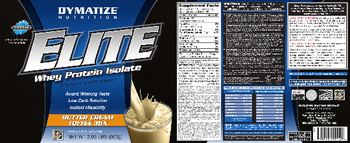 Dymatize Nutrition Elite Whey Protein Isolate Butter Cream Toffee Mix - supplement