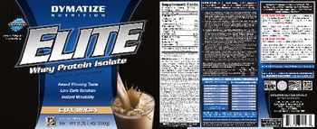 Dymatize Nutrition Elite Whey Protein Isolate Cafe Mocha - supplement