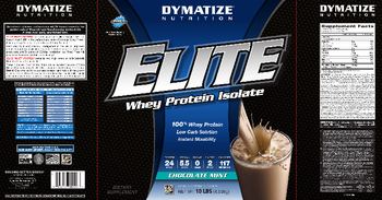 Dymatize Nutrition Elite Whey Protein Isolate Chocolate Mint - supplement