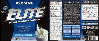 Dymatize Nutrition Elite Whey Protein Isolate Gourmet Vanilla - supplement