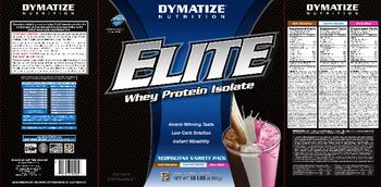 Dymatize Nutrition Elite Whey Protein Isolate Neopolitan Variety Pack Gourmet Vanilla - supplement
