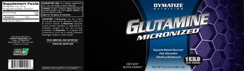 Dymatize Nutrition Glutamine Micronized - supplement