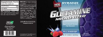Dymatize Nutrition Glutamine Micronized Blue Raspberry - supplement