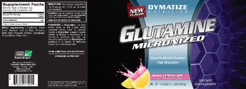 Dymatize Nutrition Glutamine Micronized Pink Lemonade - supplement
