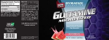 Dymatize Nutrition Glutamine Micronized Watermelon - supplement