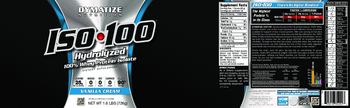 Dymatize Nutrition Iso-100 Vanilla Cream - supplement