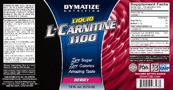 Dymatize Nutrition Liquid L-Carnitine 1100 Berry - supplement