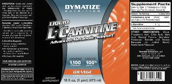Dymatize Nutrition Liquid L-Carnitine Orange - supplement