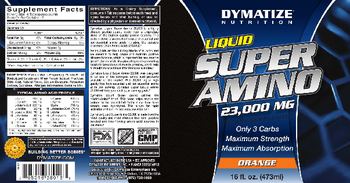 Dymatize Nutrition Liquid Super Amino 23,000 mg Orange - supplement