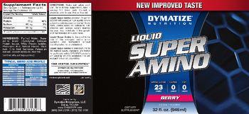 Dymatize Nutrition Liquid Super Amino Berry - supplement