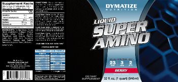 Dymatize Nutrition Liquid Super Amino Berry - supplement