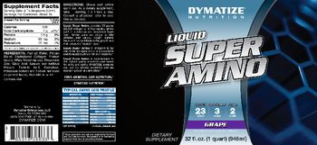 Dymatize Nutrition Liquid Super Amino Grape - supplement