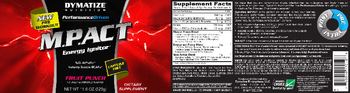 Dymatize Nutrition M.P.Act Fruit Punch Caffeine Free - supplement