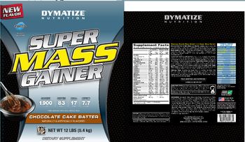 Dymatize Nutrition Super Mass Gainer Chocolate Cake Batter - supplement