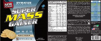 Dymatize Nutrition Super Mass Gainer Sugar Cookie - supplement