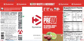 Dymatize PreWO Sweet Cherry Lime - supplement