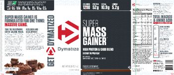 Dymatize Super Mass Gainer Fudge Brownie - supplement