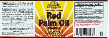 Dynamic Health Laboratories Inc. Dynamic Health Red Palm Oil Complete 1,000 mg - supplement